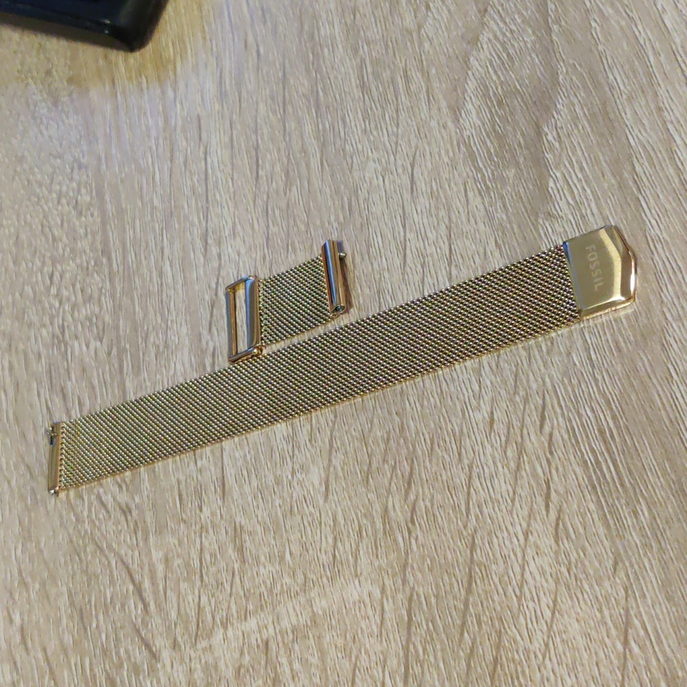 Fossil Gold-Tone Stainless Steel Mesh Bracelet - never worn